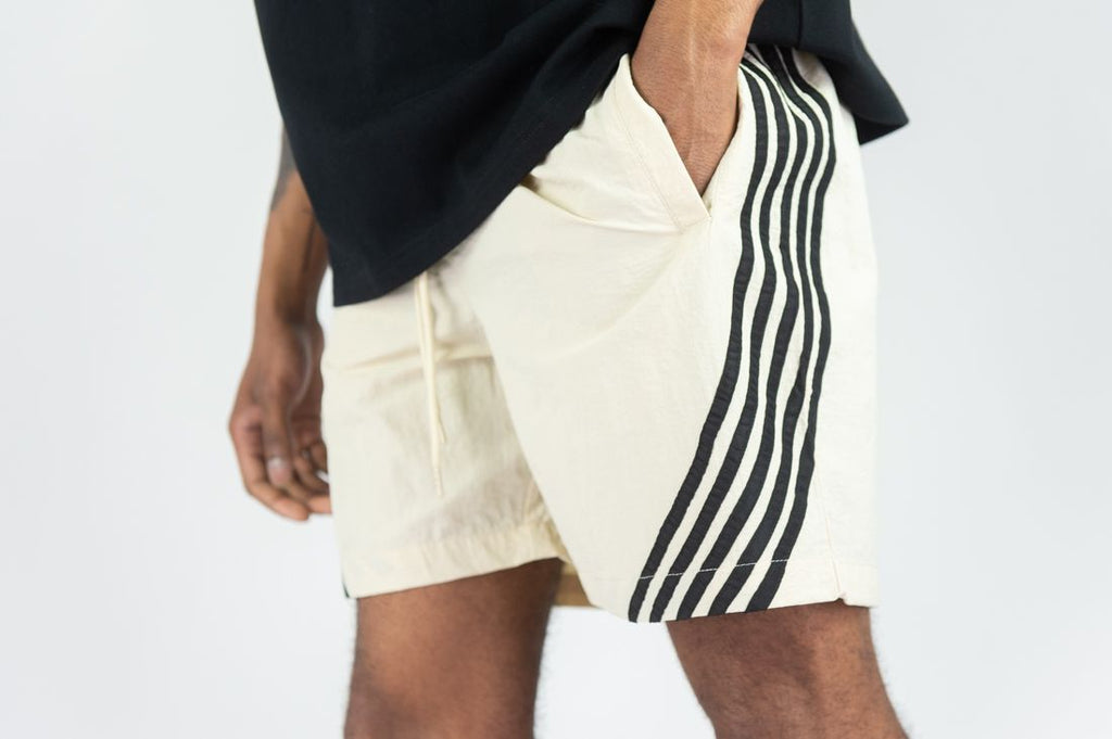 REBEL MINDS "CREAM STRIPE" SHORTS