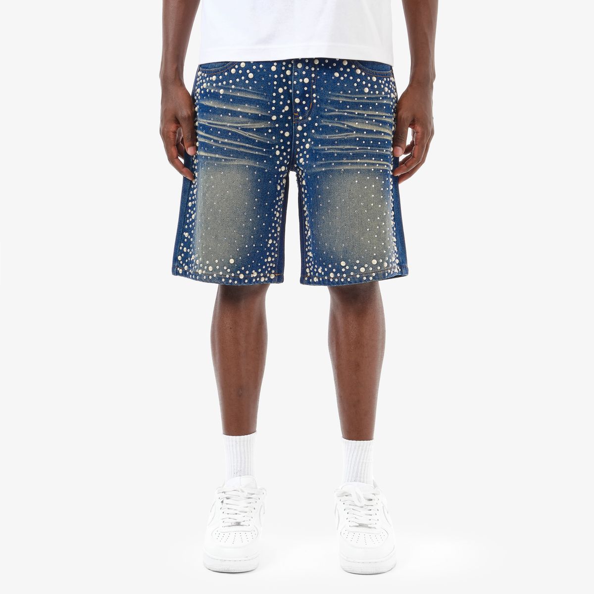 COPPER RIVET "PEARL BLUE" JORTS