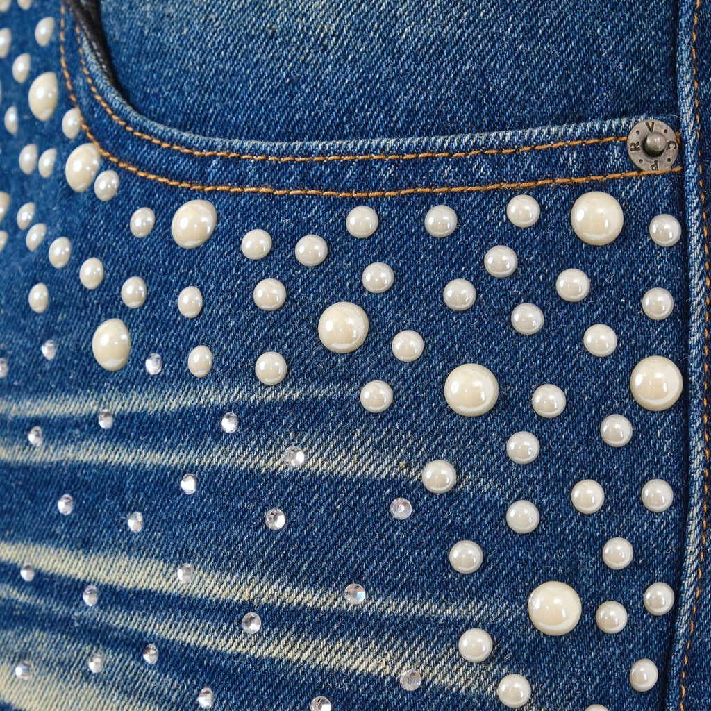COPPER RIVET "PEARL BLUE" JORTS