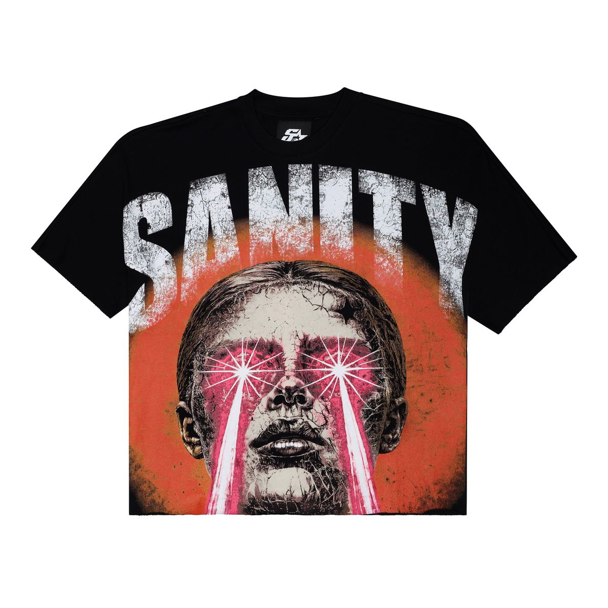Sanity-Laser Vision BLACK CROP TEE