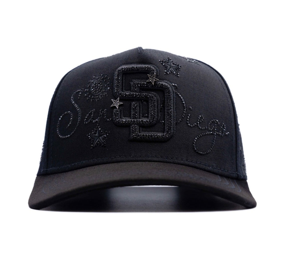San Diego total black snapback