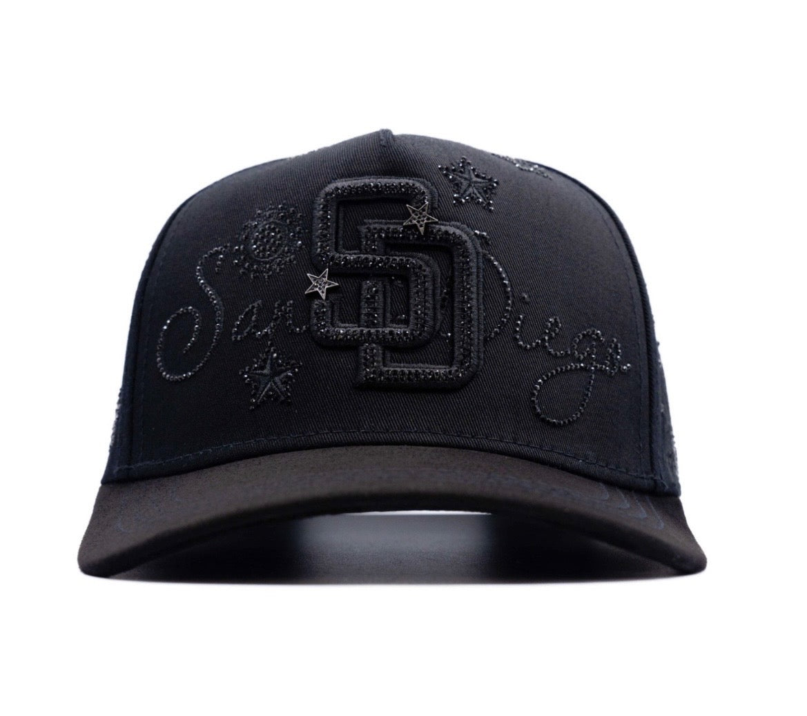 San Diego total black snapback