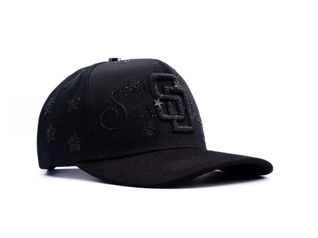 San Diego total black snapback