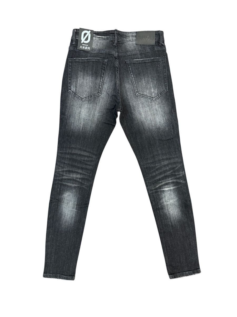 Anom YINYANG black wash denim