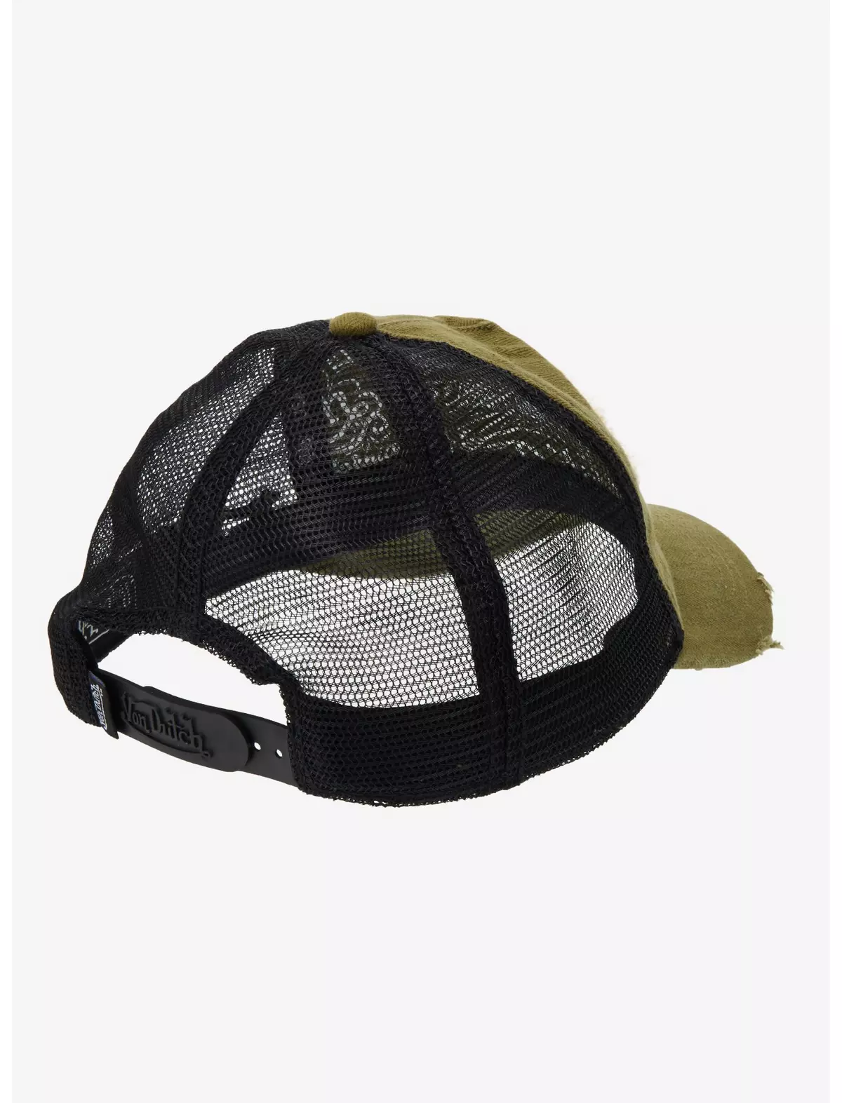 Von Dutch Black & Army Green Distressed Trucker Hat