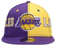 Los Angeles Lakers New Era Team Split 9FIFTY Snap Back Hat-Purple/Yellow