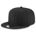 Tampa Bay New Era Black on Black 9FIFTY Team Snapback Adjustable Hat