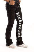 KINDRED RHINESTONE LETTER DENIM STACK JEANS