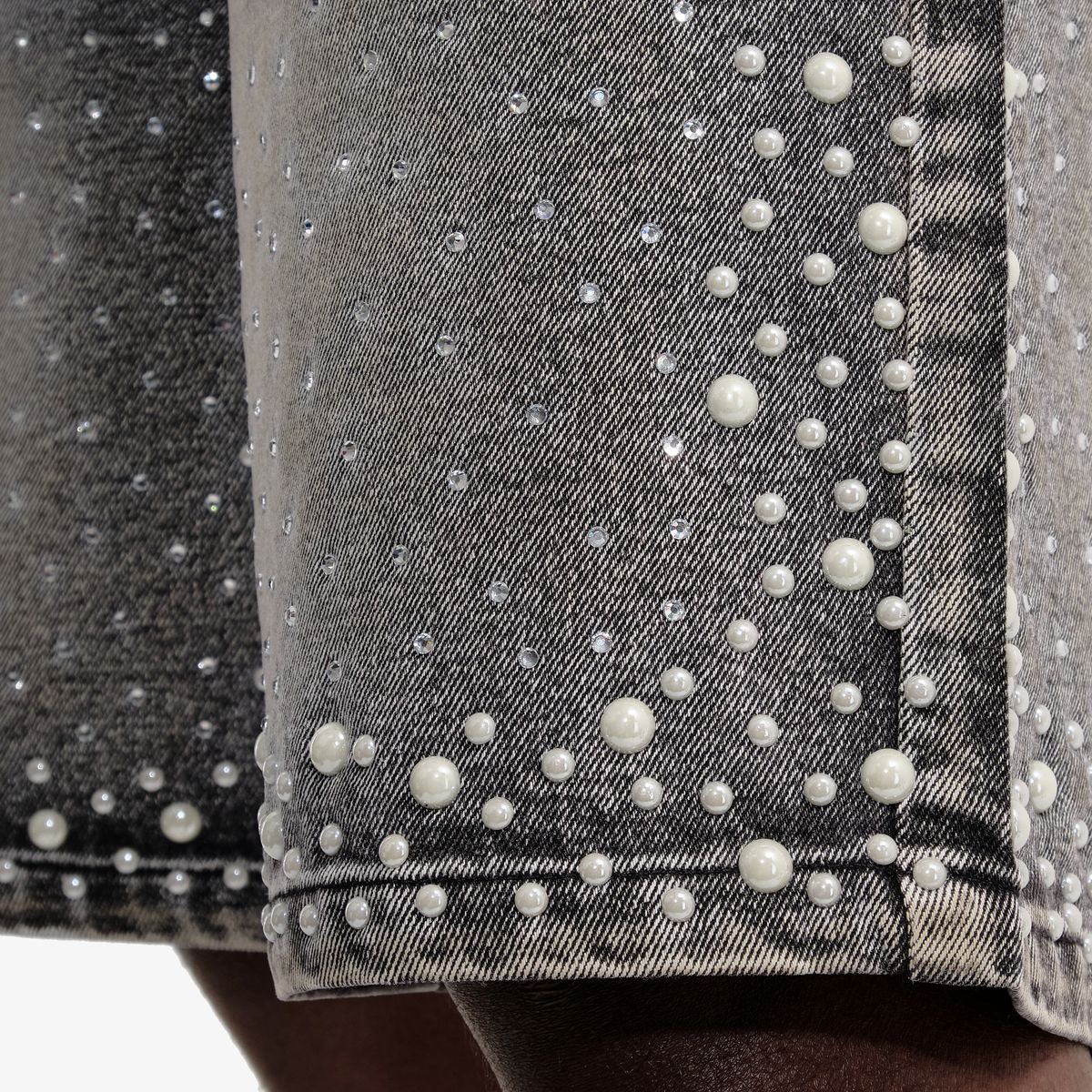 COPPER RIVET "PEARL GREY" JORTS